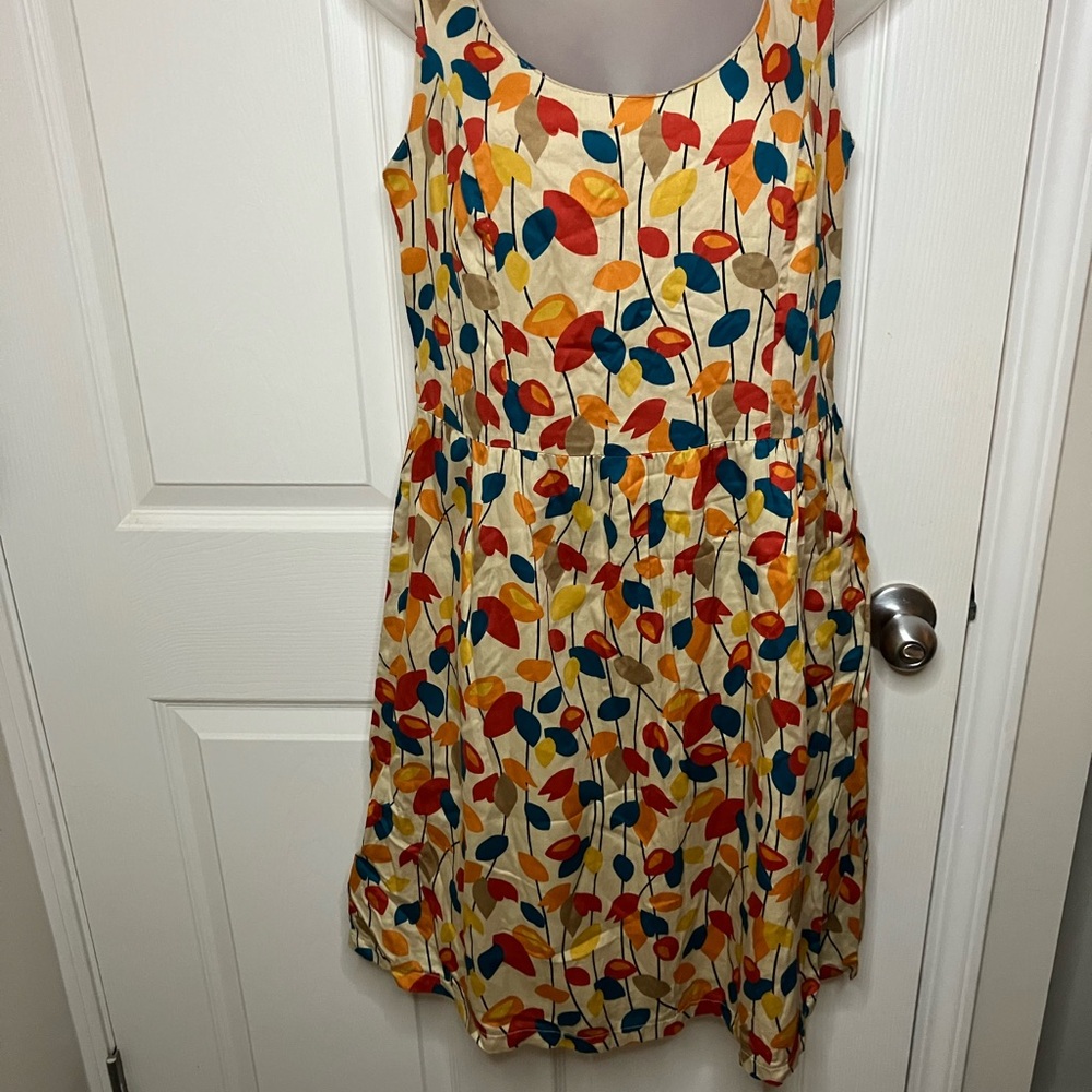 Promod Multicolor Leaf Print Dress